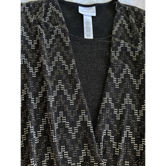 Alfred Dunner Women Black Layered Top Size L - Picture 9 of 10